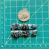 Medium Ocean Blue Hexagon Yungai Turquoise, Set of 6 Dimensions
