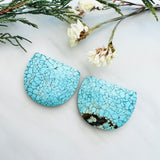 L31 x W37 x H7 Sky Blue Half Moon Yungai Turquoise, Set of 2 Background