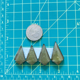 Large Swamp Green Shield Rosarita, Set of 4 Dimensions
