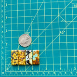 Medium Royal Orange Bar Treasure Mountain Turquoise, Set of 4 Dimensions