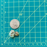Medium Sea Green Mixed Carico Lake Turquoise, Set of 2 Dimensions