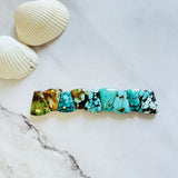 Medium Mixed Petal Mixed Turquoise, Set of 9 Background