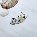 Large White Petal Purple Lavender Variscite, Set of 4 Background