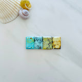 Medium Mixed Bar Mixed Turquoise, Set of 4 Background
