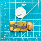 Medium Earth Brown Mixed Treasure Mountain Turquoise, Set of 3 Dimensions
