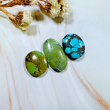 Medium Mixed Oval Mixed Turquoise, Set of 3 Background