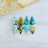 Large Mixed Teardrop Mixed Turquoise, Set of 8 Background