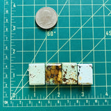 Medium Mixed Bar Mixed Turquoise, Set of 4 Dimensions