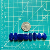 Small Deep Blue Mixed Lapis Lazuli, Set of 8 Dimensions