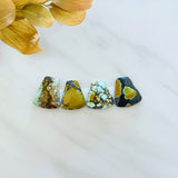 Large Royal Orange Trapezoid Mixed Turquoise, Set of 4 Background
