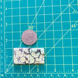 Large Sea Green Square Treasure Mountain Turquoise, Set of 2 Dimensions