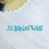 Medium Sky Blue Mixed Sonora Turquoise, Set of 8 Background