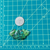 Medium Lime Green Petal Yungai Turquoise, Set of 4 Dimensions