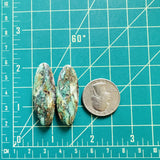 Large Sea Green Surfboard Crescent Lake Variscite, Set of 2 Dimensions