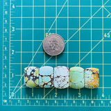 Medium Mixed Barrel Mixed Turquoise, Set of 5 Dimensions