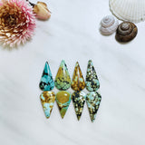 Medium Mixed Teardrop Mixed Turquoise, Set of 8 Background