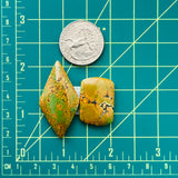 Large Royal Orange Mixed Treasure Mountain Turquoise, Set of 2 Dimensions