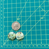 Medium Faint Green Round Wild Horse Turquoise, Set of 2 Dimensions