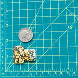 Large Royal Orange Mixed Treasure Mountain Turquoise, Set of 2 Dimensions