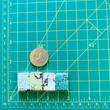 Medium Mixed Bar Mixed Turquoise, Set of 4 Dimensions