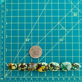 Medium Sea Green Nugget Treasure Mountain, Set of 7 Extra