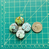 Medium Mixed Round Mixed Turquoise, Set of 4 Dimensions