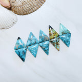 Medium Mixed Triangle Mixed Turquoise, Set of 10 Background