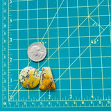 Large Royal Orange Mixed Treasure Mountain Turquoise, Set of 2 Dimensions