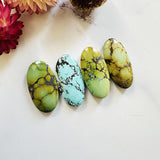 Large Mixed Oval Mixed Turquoise, Set of 4 Background