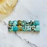 Medium Mixed Barrel Mixed Turquoise, Set of 14 Background