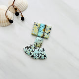 Large Royal Orange Mixed Mixed Turquoise, Set of 7 Background