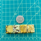 Large Royal Orange Bar Treasure Mountain Turquoise, Set of 4 Dimensions