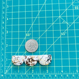 Large Royal Orange Half Moon Purple Lavender Variscite, Set of 3 Dimensions