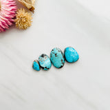 Medium Sky Blue Mixed Carico Lake Turquoise, Set of 4 Background