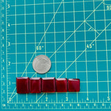 Medium Red Square Rosarita, Set of 5 Dimensions