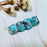 Large Ocean Blue Barrel Blue Moon Turquoise, Set of 4 Background