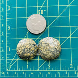 Large Earth Brown Round Purple Lavender Variscite, Set of 2 Dimensions