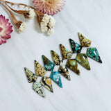 Medium Mixed Shield Mixed Turquoise, Set of 14 Background