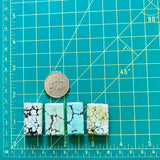 Large Mixed Bar Mixed Turquoise, Set of 4 Dimensions
