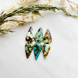 Medium Mixed Teardrop Mixed Turquoise, Set of 6 Background
