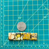 Large Royal Orange Square Treasure Mountain Turquoise, Set of 4 Dimensions