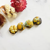 Medium Royal Orange Round Treasure Mountain Turquoise, Set of 4 Background