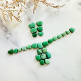 Small Mint Green Mixed Lucid Variscite, Set of 27 Background