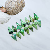 Large Sea Green Shield Yungai Turquoise, Set of 14 Background