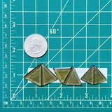 Small Swamp Green Triangle Rosarita, Set of 6 Dimensions