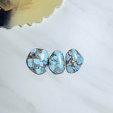 Large Sky Blue Freeform Golden Hill Turquoise, Set of 3 Background