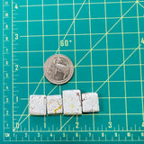 Medium Faint Blue Bar Sand Hill Turquoise, Set of 4 Dimensions