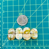 Medium Mixed Half Moon Royston Turquoise, Set of 8 Dimensions