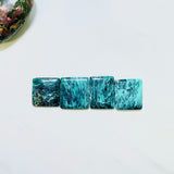Large Deep Blue Square Crescent Lake Variscite, Set of 4 Background