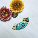 Large Mixed Petal Mixed Turquoise, Set of 5 Background